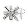 Kapcsolószekrény kulcs multifunkciós 10profil 2keresztkulcs 2bit 92mm univerzális TwinKey KNIPEX