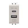 ChoruSmart USB töltőaljzat A+C 1M USB bézs bepattintás GEWISS