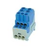 Elosztóblokk 100A kék 6x10+2x25mm2 csavaros kalapsínre UVB100-N LEIPOLD