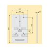 Fogyasztásmérő alátéttábla 3fázisú mérőhöz 63A 350mmx 197mmx szürke TL 3F Z.U.P. Emiter