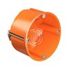 Gipszkarton szerelvénydoboz 1-es kerek 68mm-átmérő műanyag narancs csavarral O-range KAISER