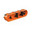 Gipszkarton szerelvénydoboz gumis 4-es ovális 260mm 65mm x műanyag narancs O-range ECON KAISER