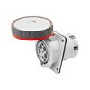 Ipari dugalj beépíthető 3P+N+E 400V(50+60Hz) piros ferde 63A IP67 műanyag IEC309HP GEWISS