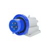 Ipari dugalj falra szerelhető 2P+E tokozott 16A 3P 200-250V(50+60Hz) kék műanyag IEC309HP GEWISS