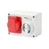 Ipari dugalj ráépíthető 3P+N+E mechanikai reteszelés 16A IP44 380-415V(50+60Hz) piros IB GEWISS