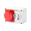 Ipari dugalj ráépíthető 3P+N+E mechanikai reteszelés 32A IP44 380-415V(50+60Hz) piros IB GEWISS