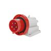 Ipari dugalj falra szerelhető 3P+N+E tokozott 16A 5P 380-415V(50+60Hz) piros pipa IEC309HP GEWISS