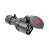 Ipari dugalj lengő 3P+N 16A 400V(50+60Hz) piros egyenes IP44 műanyag 6h-pozíció Shark PCE