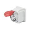 Ipari dugalj ráépíthető 3P+N+E 16A 380-415V(50+60Hz) piros IP44 műanyag IEC309HP GEWISS