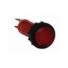 Jelzőlámpa kompakt műa. d10 1x piros 250V AC kerek lapos fényforrással L-10/230 VA Elektronika