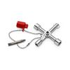 Kapcsolószekrény kulcs multifunkciós 7profil keresztkulcs 2bit 76mm univerzális KNIPEX