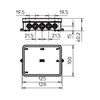 Kötődoboz falonkívüli műanyag 100mm x 125mm 40mm szürke IP55 A 18 OBO-BETTERMANN