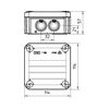 Kötődoboz falonkívüli műanyag 114mm x 114mm 57mm szürke IP66 T 60 OBO-BETTERMANN