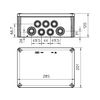 Kötődoboz falonkívüli műanyag 201mm x 285mm 120mm szürke IP66 T 350 OBO-BETTERMANN