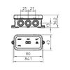 Kötődoboz falonkívüli műanyag 43mm x 80mm 36mm szürke IP55 A 6 OBO-BETTERMANN