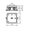 Kötődoboz falonkívüli műanyag 75mm x 75mm 36.2mm szürke IP55 A 8 OBO-BETTERMANN