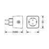 Okos dugaljadapter 16A/230V/2P+F WiFi +éjszakai fénny  Smart+ WiFi Nightligt Plug EU LEDVANCE
