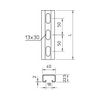 Profilsín perforált 2m C-profil 40mm x 22.5mm merítetten horganyzott MS4022P2000FT OBO-BETTERMANN