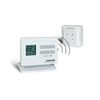 RF szobatermosztát LCD (2xAA1,5V-elemes) +868MHz vevő 5°C- 40°C elem falonkívüli  fűtés QUANTRAX
