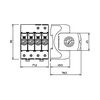 Túlfeszültség-levezető C 3P+N T2 TN-S TN-C-S TT 230V/AC 40kA 4M V20-3+NPE-280 OBO-BETTERMANN