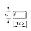 Vezetékcsatorna öntapadós műanyag 12.5mm x 7mm x 2000mm krémfehér WDKMD7CW OBO-BETTERMANN