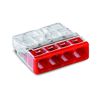 Vezetékösszekötő átlátszó 4-pólus 0.5-2.5mm2 24A 450V WAGO