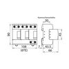 Villámáram-levezető kombi DEHNventil 3P T1+T2 TNC 230V/AC 6M 75kA-imp(10/350) DV M TNC 255 DEHN